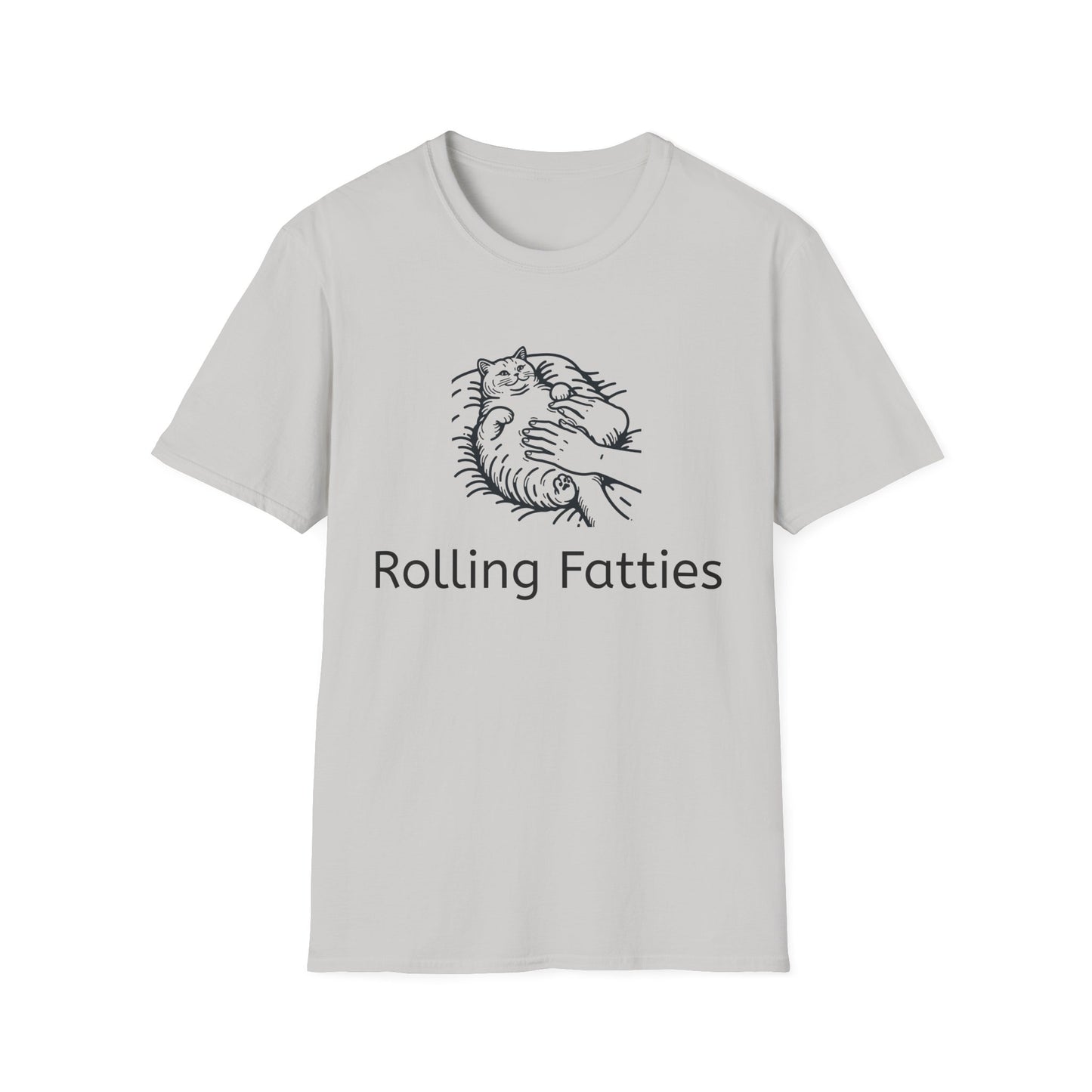 Rolling Fatties Unisex Softstyle T-Shirt, Funny Graphic Tee, Casual Wear, Gift for Hippies, Unique Gift, Birthday Apparel