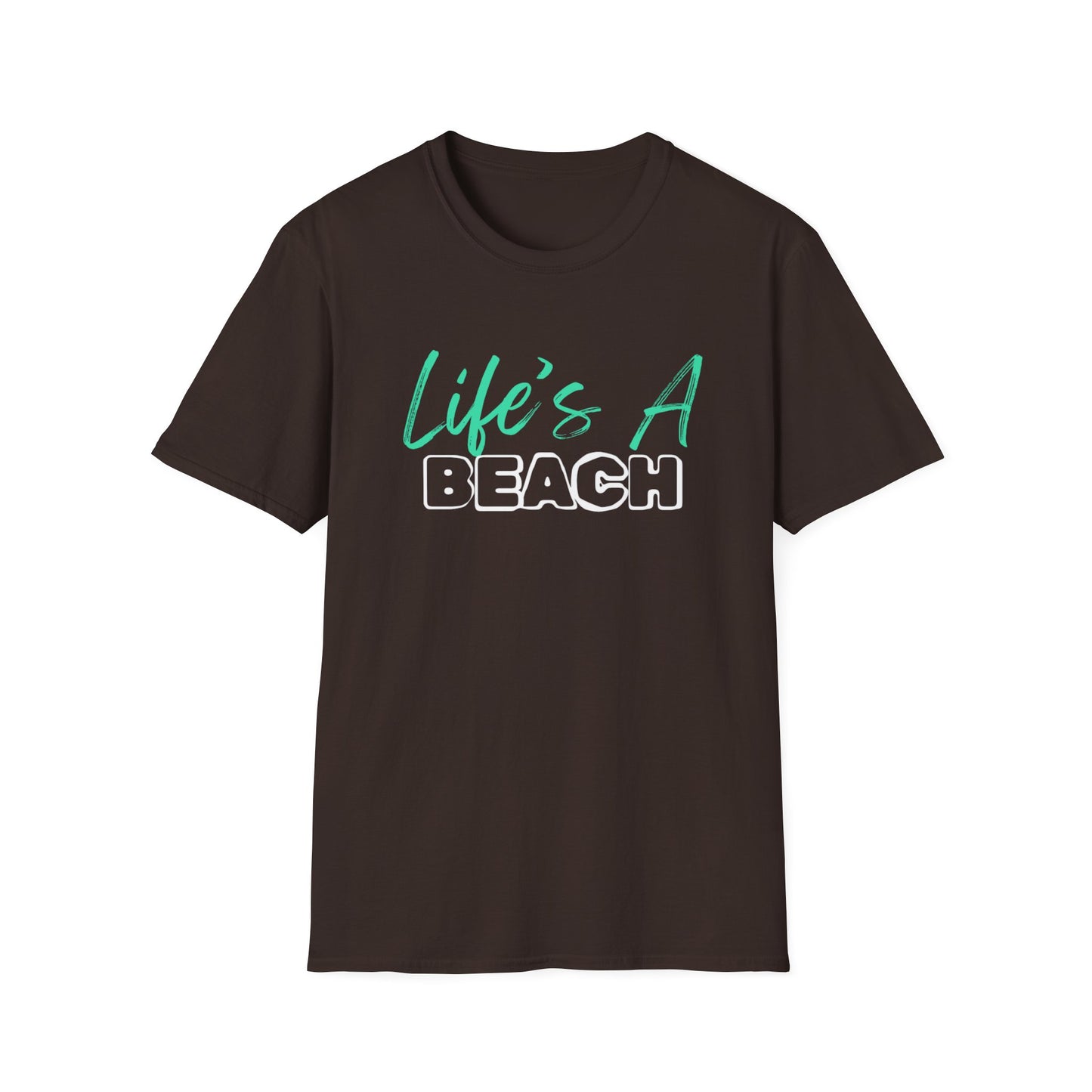 Life's A Beach Unisex Softstyle T-Shirt, Summer Vacation Tee, Beach Party Shirt, Casual Wear, Gift for Beach Lovers