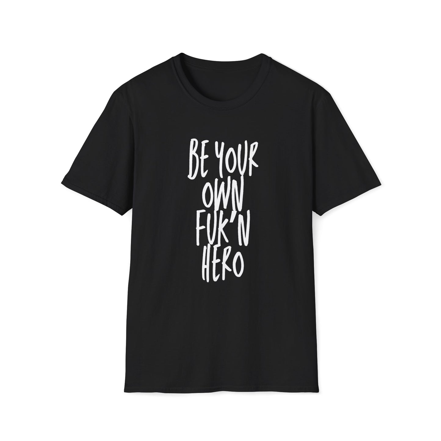 Be Your Own Hero Unisex Softstyle T-Shirt, Casual Graphic Tee, Comfortable Daily Wear, Great for Gifting, Perfect for Holidays