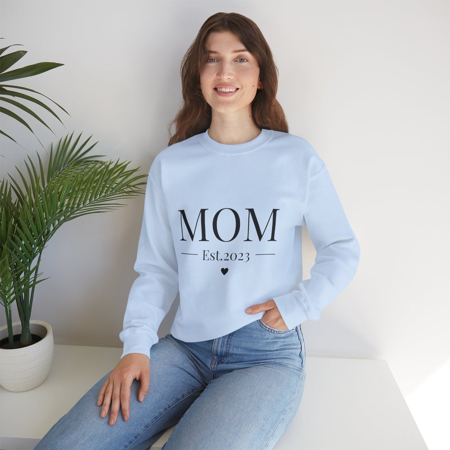 Mom Est. 2023 Crewneck Sweatshirt - Perfect Gift for New Moms