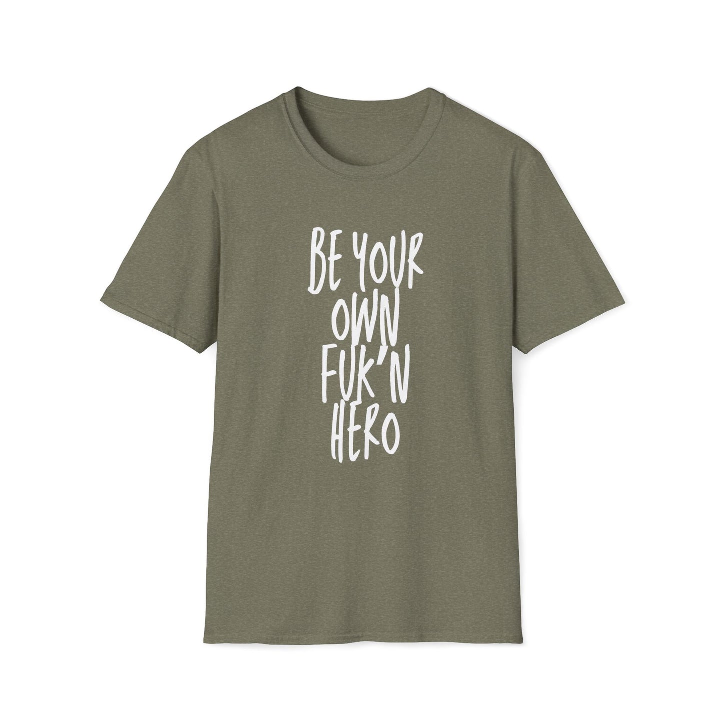 Be Your Own Hero Unisex Softstyle T-Shirt, Casual Graphic Tee, Comfortable Daily Wear, Great for Gifting, Perfect for Holidays