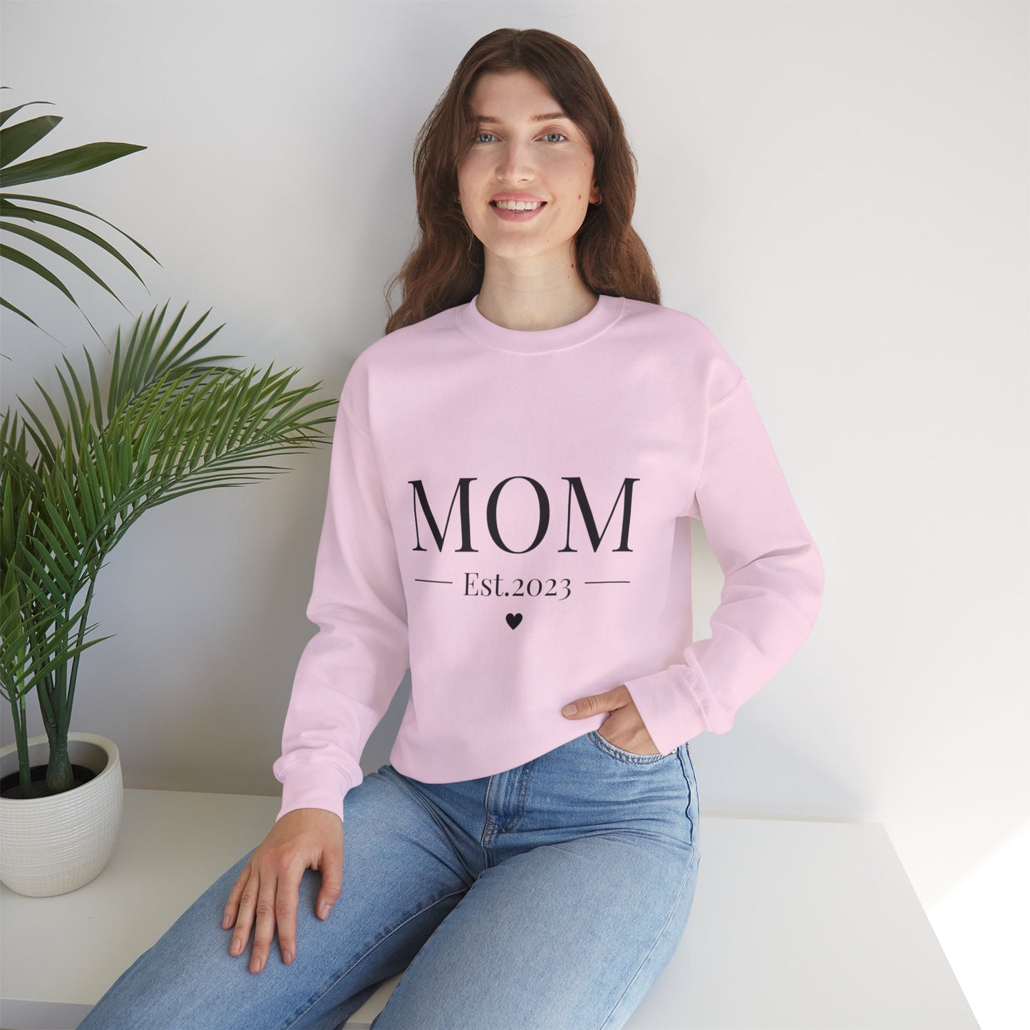 Mom Est. 2023 Crewneck Sweatshirt - Perfect Gift for New Moms