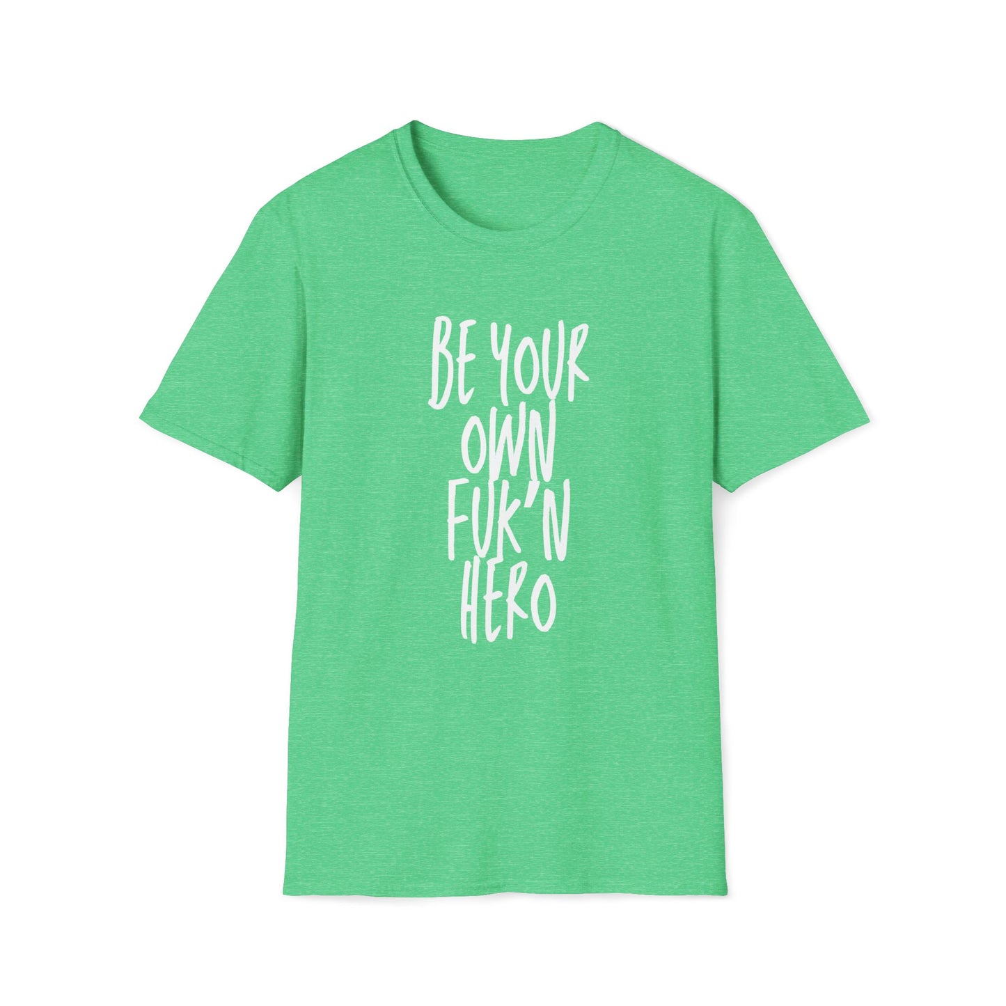 Be Your Own Hero Unisex Softstyle T-Shirt, Casual Graphic Tee, Comfortable Daily Wear, Great for Gifting, Perfect for Holidays