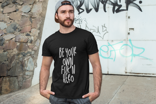 Be Your Own Hero Unisex Softstyle T-Shirt, Casual Graphic Tee, Comfortable Daily Wear, Great for Gifting, Perfect for Holidays