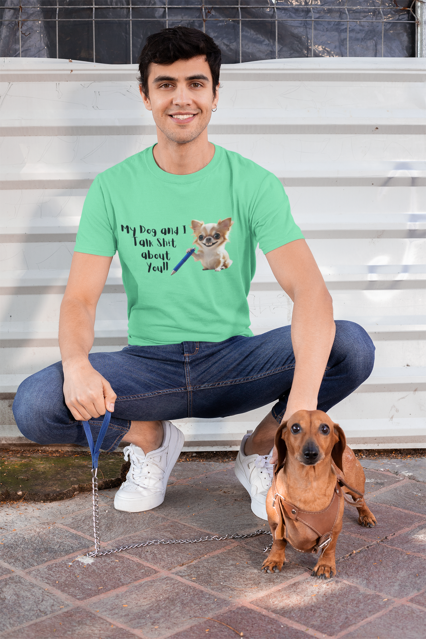 My Dog and I Funny Dog Lover T-Shirt: My Dog and I Talk Sh*t About You, Dog Mom Gift, Pet Owner Apparel, Quirky Animal Tee, Casual Everyday Wear