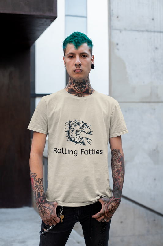 Rolling Fatties Unisex Softstyle T-Shirt, Funny Graphic Tee, Casual Wear, Gift for Hippies, Unique Gift, Birthday Apparel