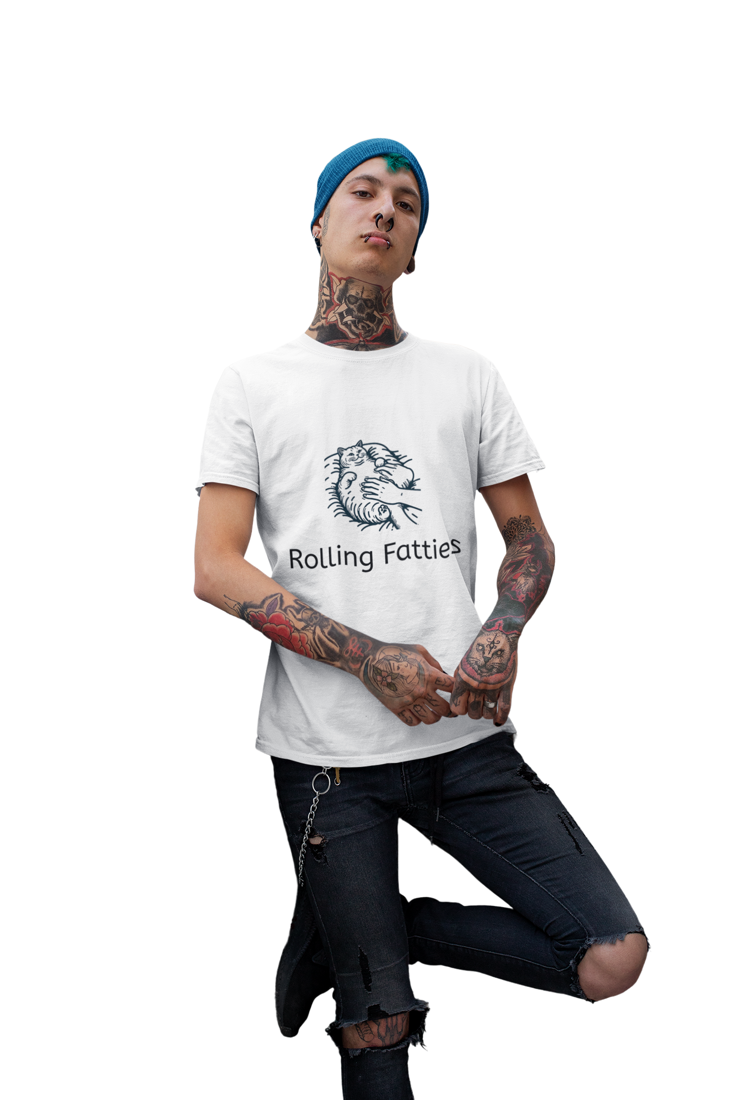 Rolling Fatties Unisex Softstyle T-Shirt, Funny Graphic Tee, Casual Wear, Gift for Hippies, Unique Gift, Birthday Apparel