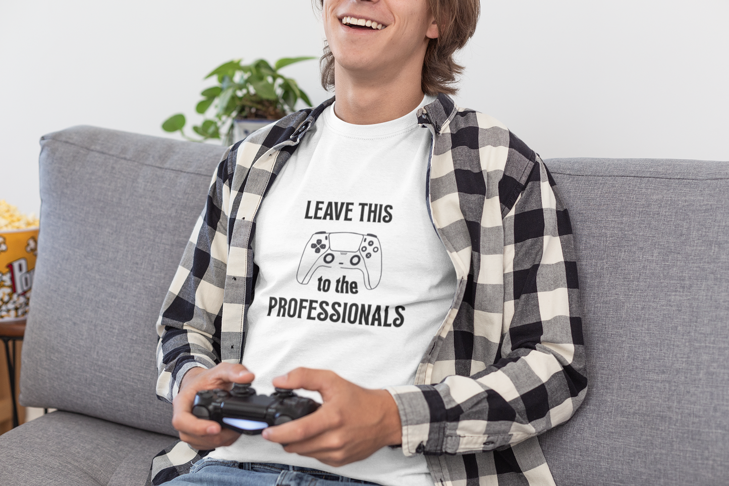 Leave this to the professionals Funny Gamer T-Shirt, Perfect Gift for Gamers, Unisex Softstyle Tee, Casual Wear, Video Game Lovers