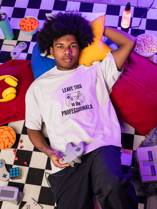 Leave this to the professionals Funny Gamer T-Shirt, Perfect Gift for Gamers, Unisex Softstyle Tee, Casual Wear, Video Game Lovers