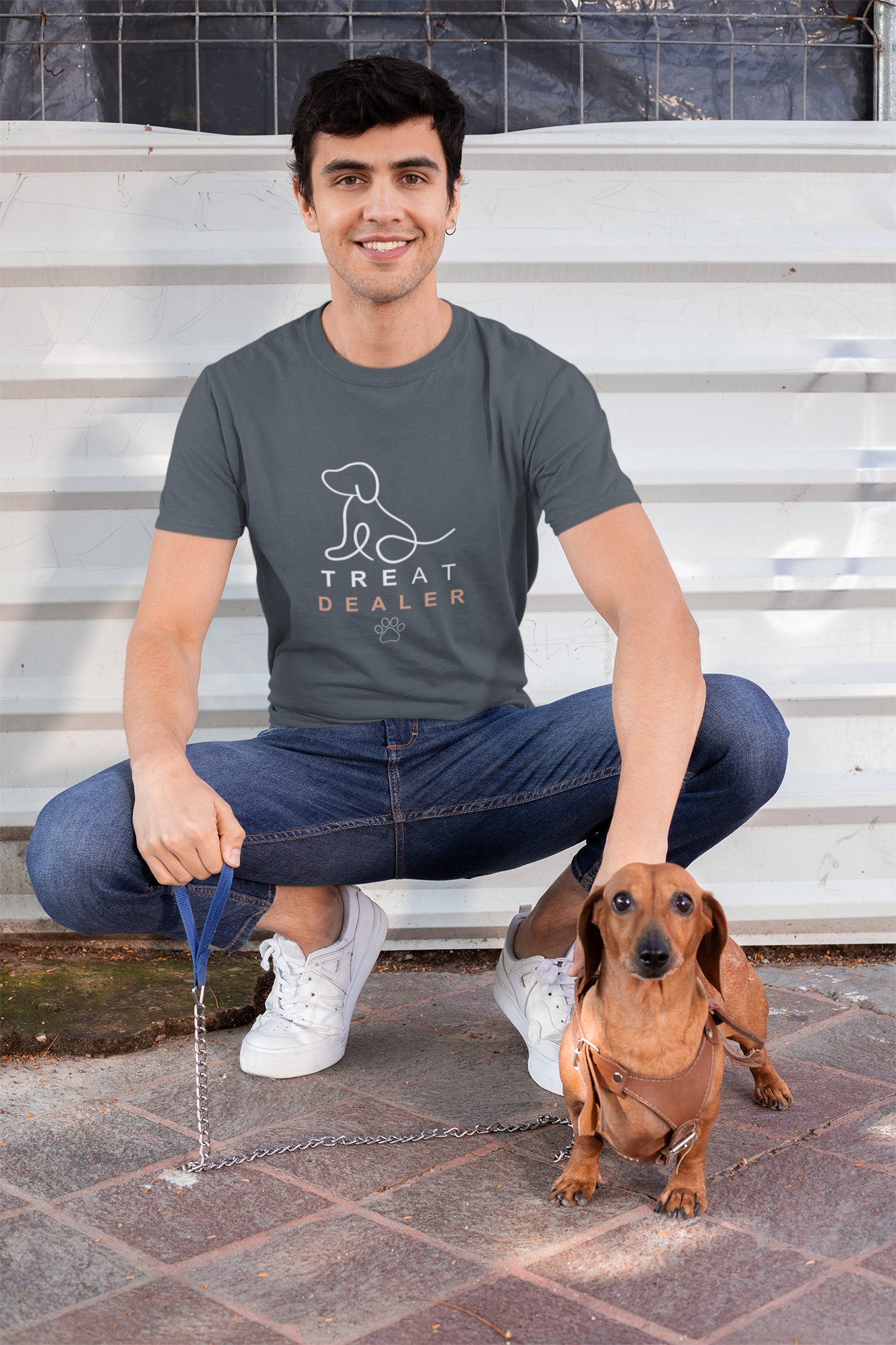 Treat Dealer Dog Lover's Unisex T-Shirt - 'Treat Dealer' Design, Pet Owner Gift, Cute Dog Apparel, Animal Lover Shirt, Dog Mom/Dad Tee, Casual Wear