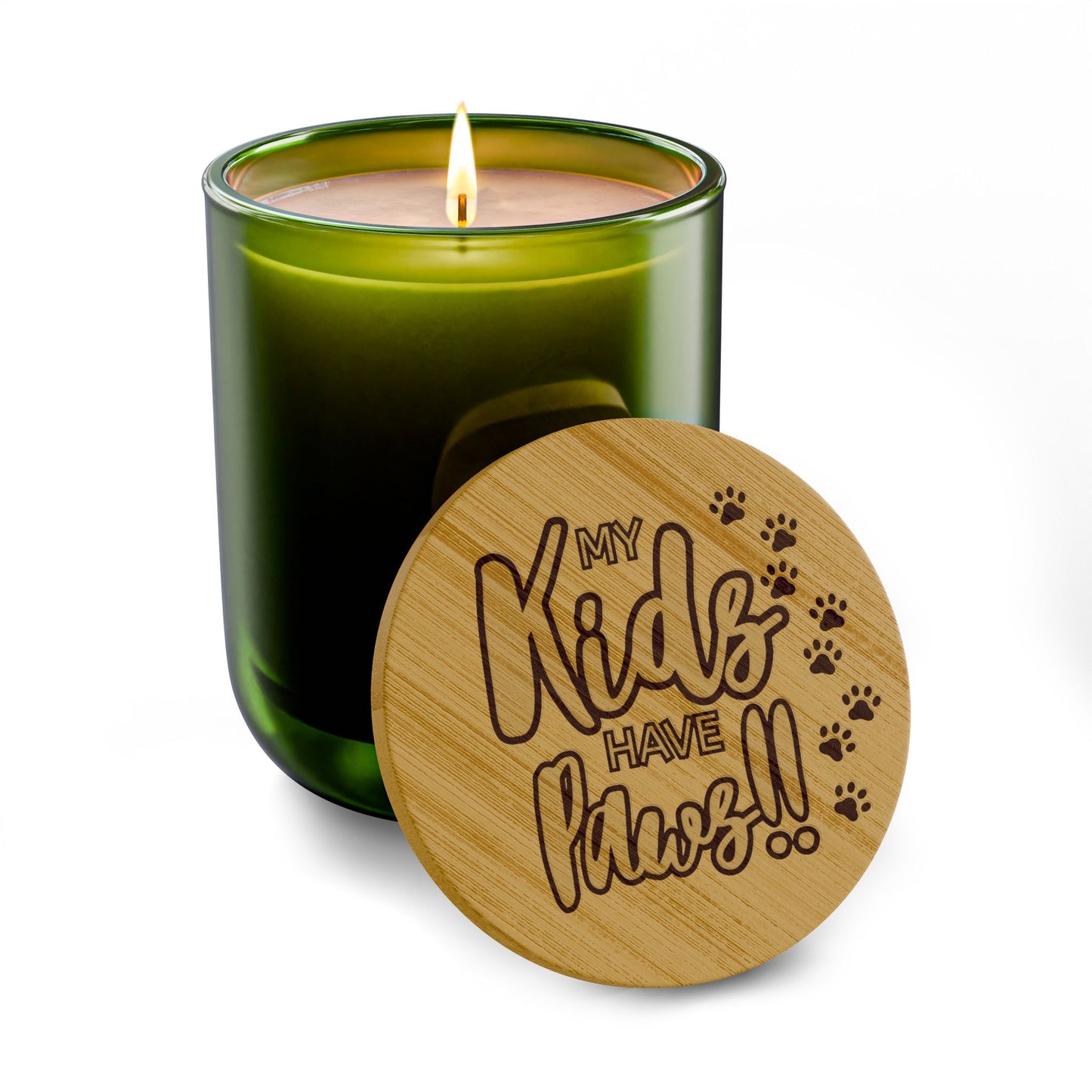 Scented Soy Candle, 14oz My Kids Have Paws (Engraving)