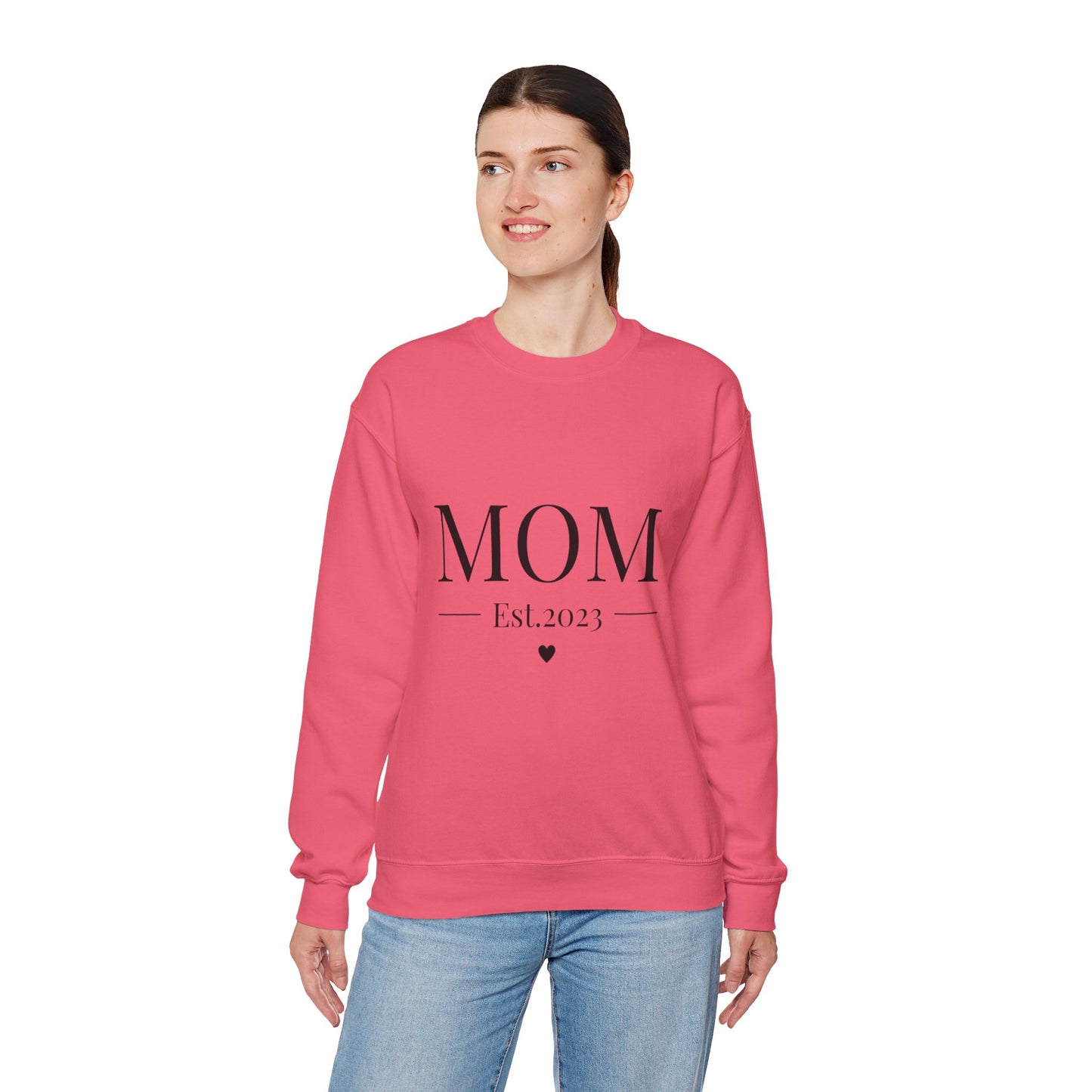 Mom Est. 2023 Crewneck Sweatshirt - Perfect Gift for New Moms