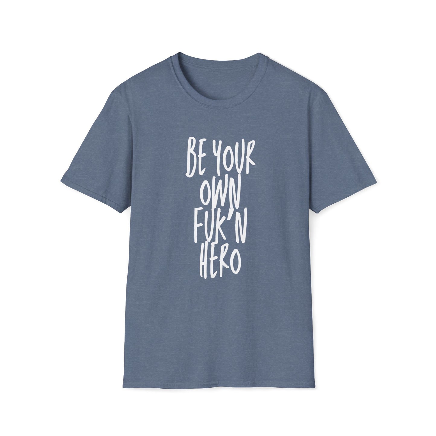 Be Your Own Hero Unisex Softstyle T-Shirt, Casual Graphic Tee, Comfortable Daily Wear, Great for Gifting, Perfect for Holidays