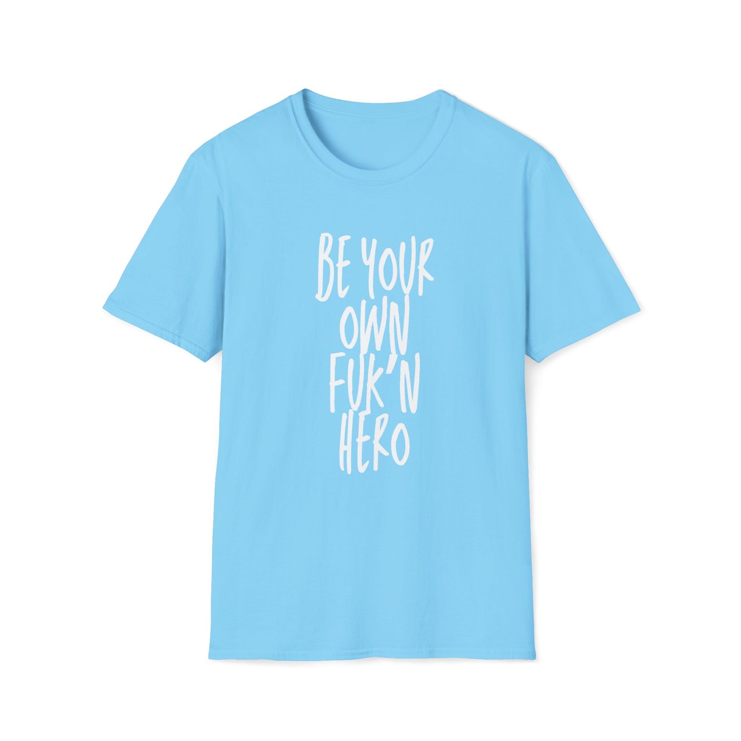 Be Your Own Hero Unisex Softstyle T-Shirt, Casual Graphic Tee, Comfortable Daily Wear, Great for Gifting, Perfect for Holidays