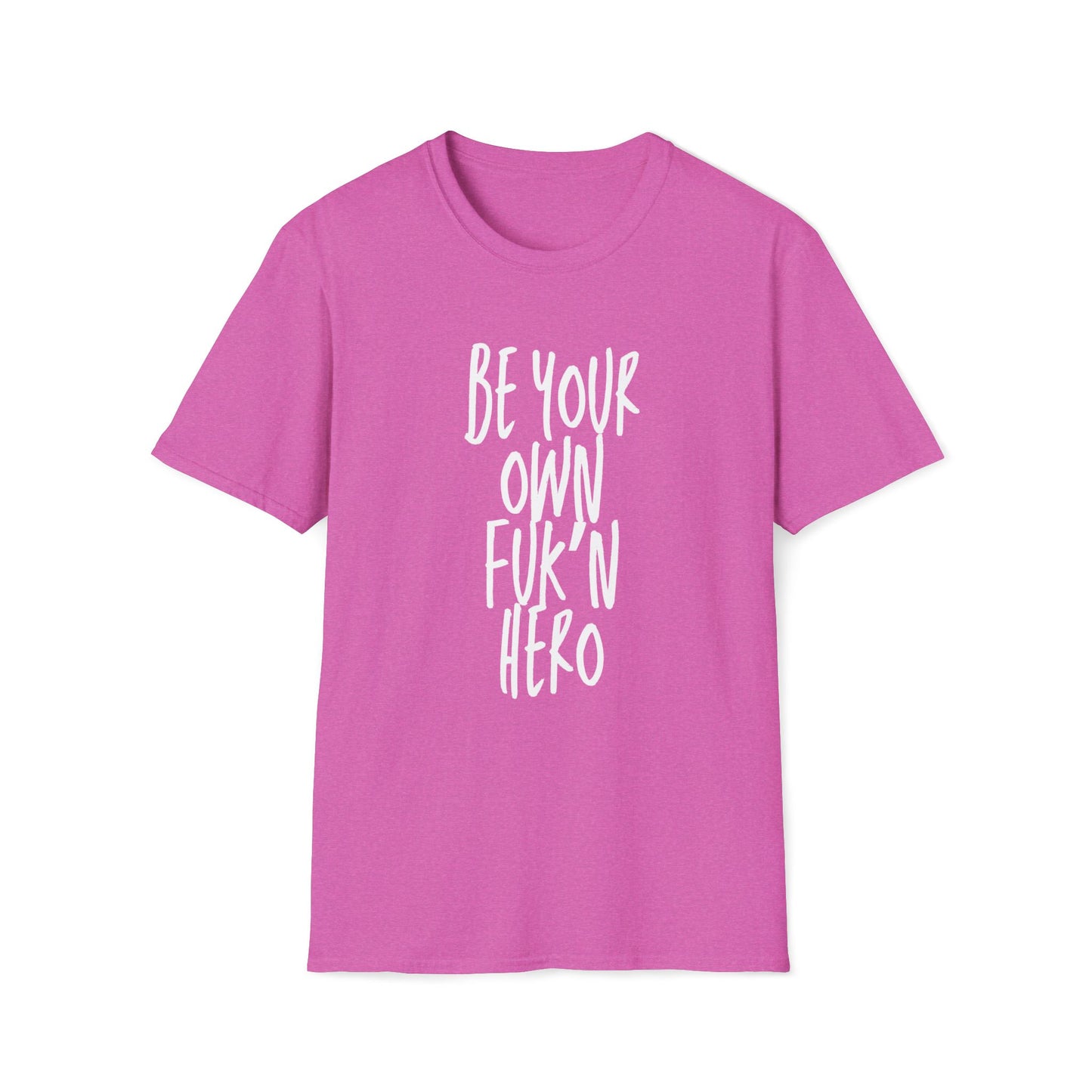 Be Your Own Hero Unisex Softstyle T-Shirt, Casual Graphic Tee, Comfortable Daily Wear, Great for Gifting, Perfect for Holidays