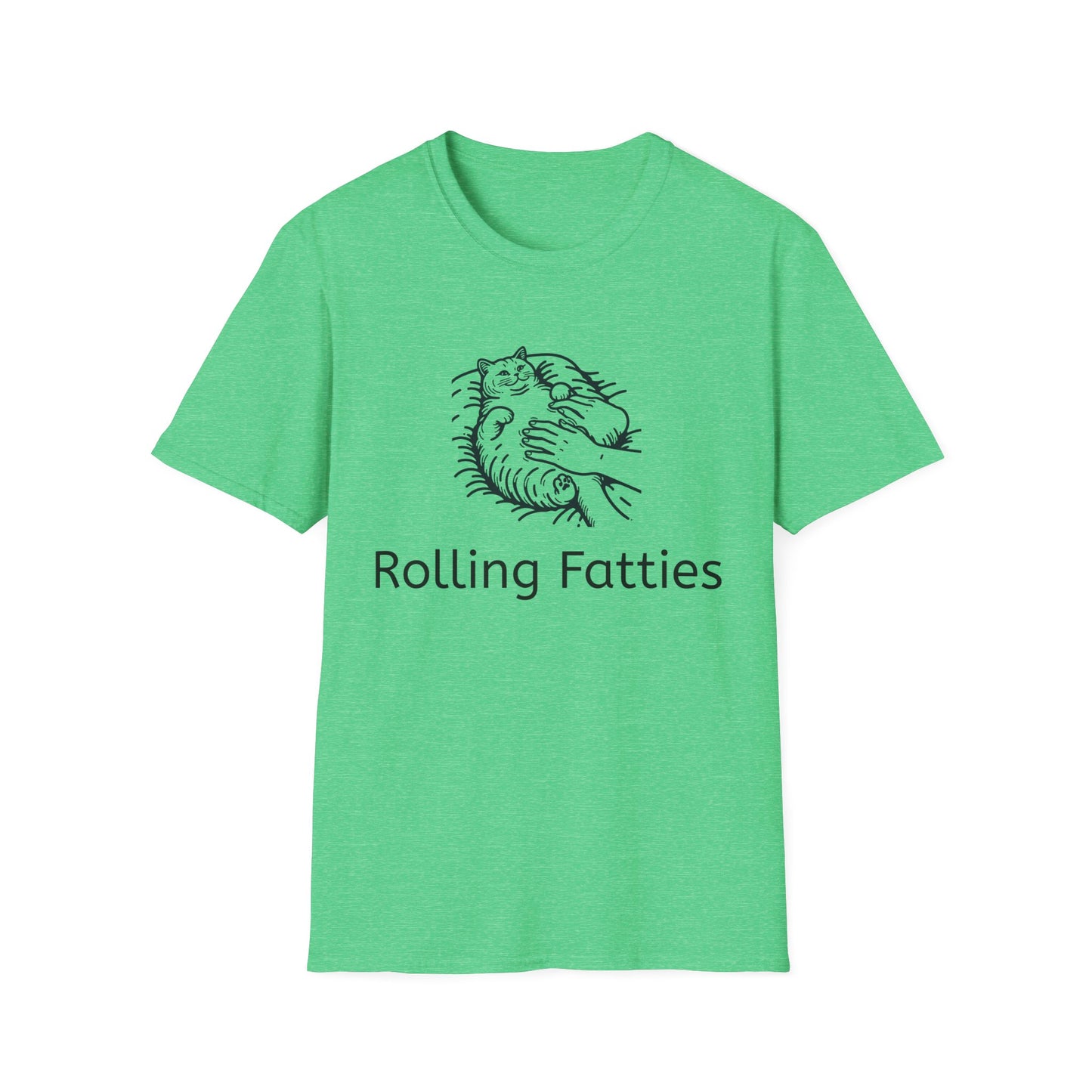 Rolling Fatties Unisex Softstyle T-Shirt, Funny Graphic Tee, Casual Wear, Gift for Hippies, Unique Gift, Birthday Apparel