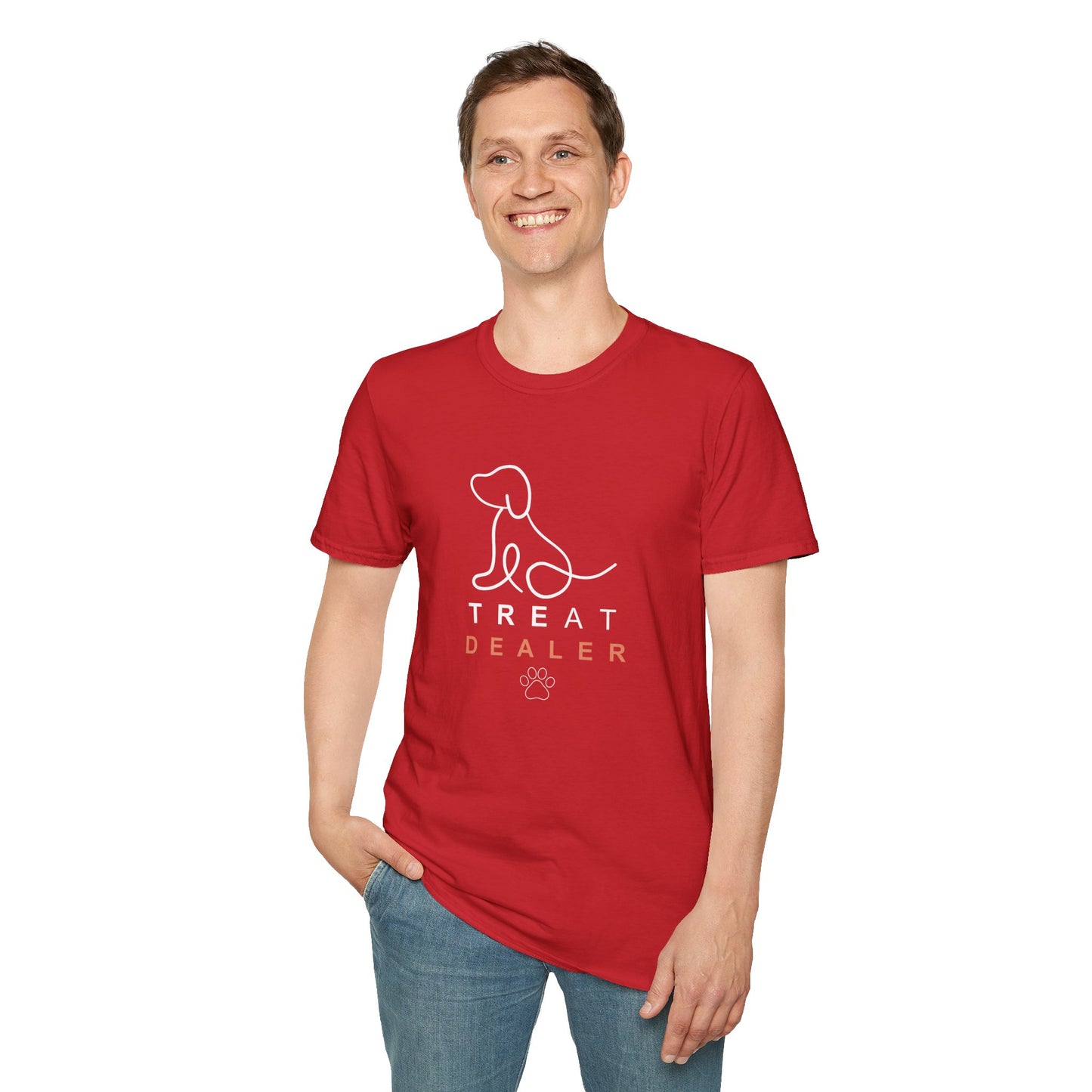 Treat Dealer Dog Lover's Unisex T-Shirt - 'Treat Dealer' Design, Pet Owner Gift, Cute Dog Apparel, Animal Lover Shirt, Dog Mom/Dad Tee, Casual Wear