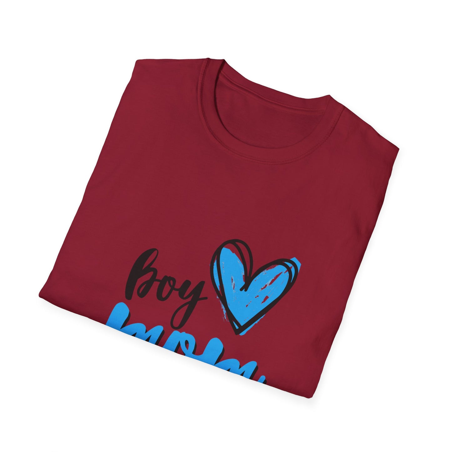 Boy Love Mom Unisex Softstyle T-Shirt | Perfect for Family Days and Celebrations