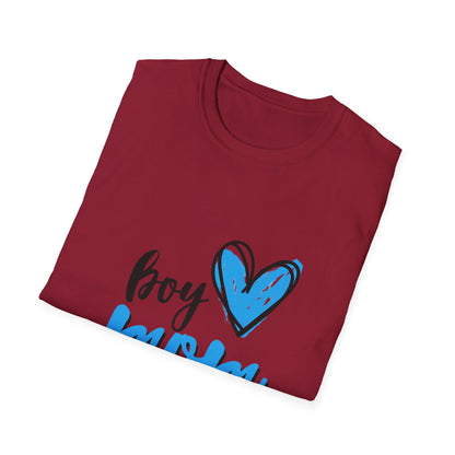 Boy Love Mom Unisex Softstyle T-Shirt | Perfect for Family Days and Celebrations