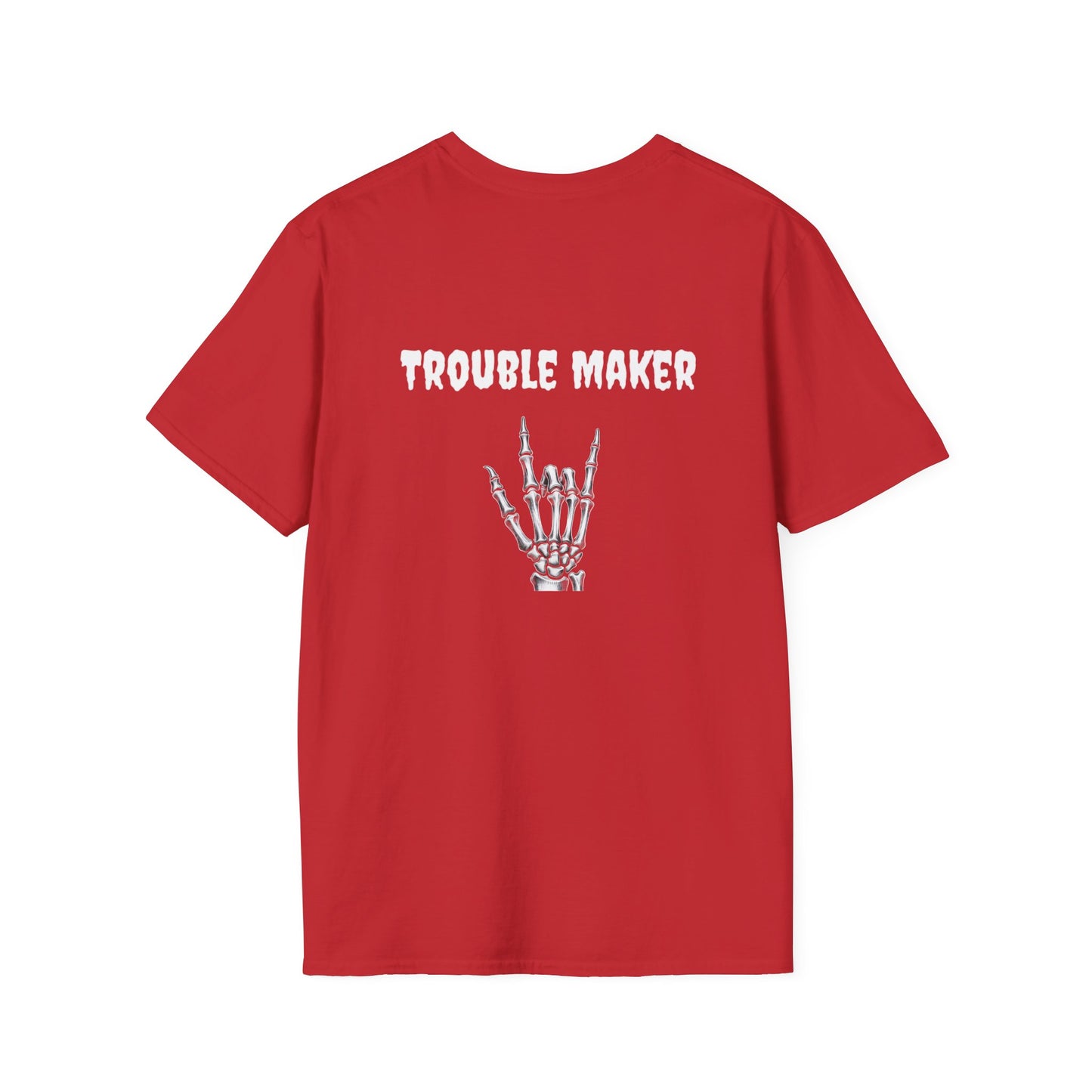 Trouble Maker Skeleton Hands Unisex Softstyle T-Shirt | Graphic Tee for Music Lovers, Gift for Concert Goers, Casual Wear, Halloween Top, [...]