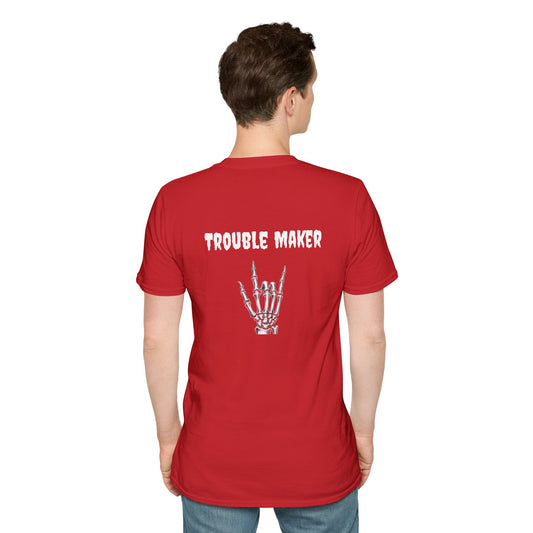 Trouble Maker Skeleton Hands Unisex Softstyle T-Shirt | Graphic Tee for Music Lovers, Gift for Concert Goers, Casual Wear, Halloween Top, [...]
