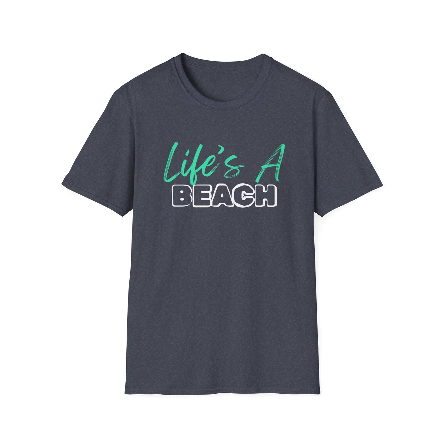 Life's A Beach Unisex Softstyle T-Shirt, Summer Vacation Tee, Beach Party Shirt, Casual Wear, Gift for Beach Lovers