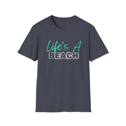 Life's A Beach Unisex Softstyle T-Shirt, Summer Vacation Tee, Beach Party Shirt, Casual Wear, Gift for Beach Lovers