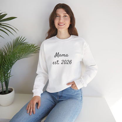 Unisex Mother's day Mama with Child Names Personalize Embroider Heavy Blend™ Crewneck Sweatshirt