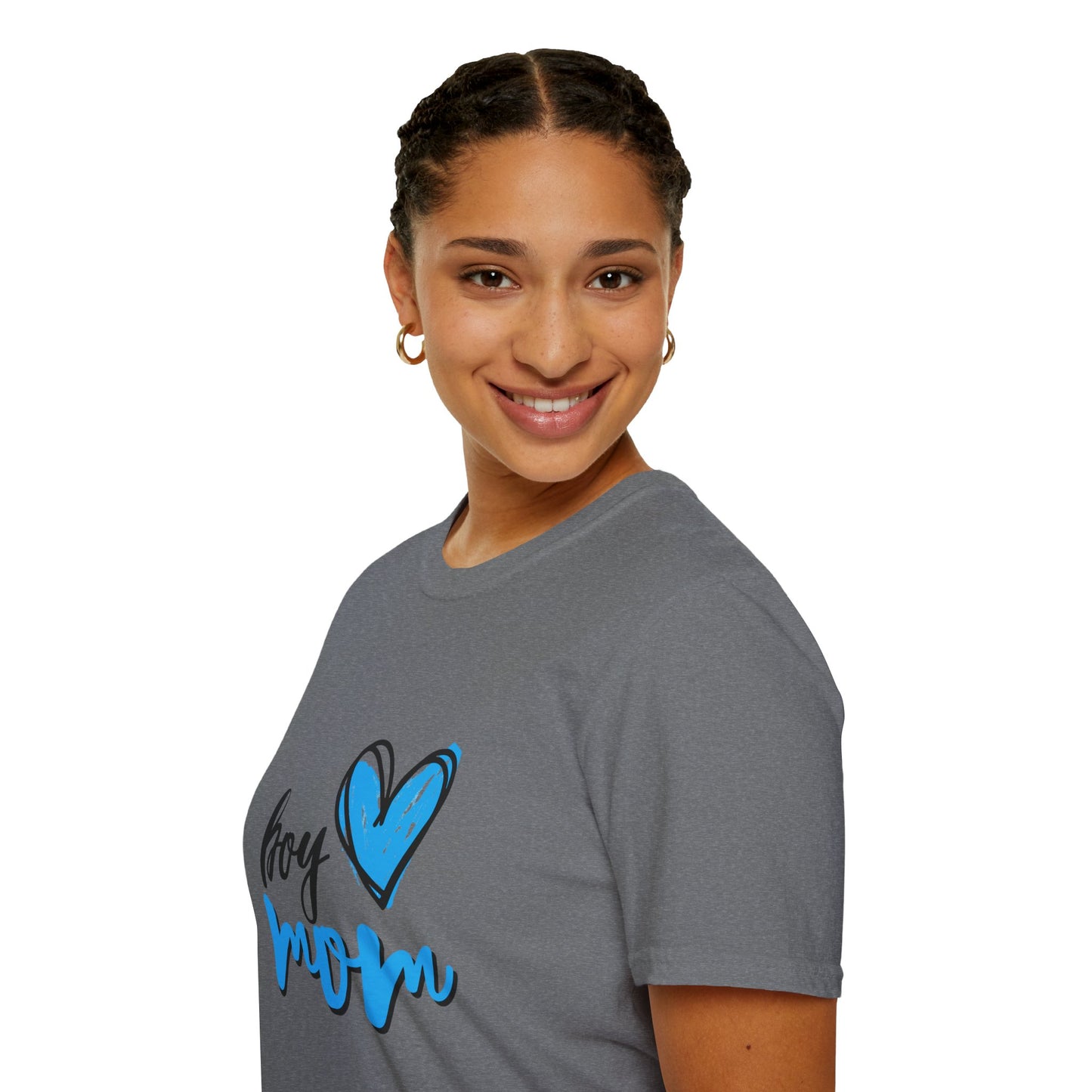 Boy Love Mom Unisex Softstyle T-Shirt | Perfect for Family Days and Celebrations