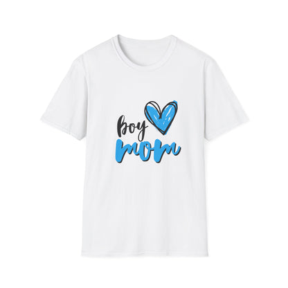 Boy Love Mom Unisex Softstyle T-Shirt | Perfect for Family Days and Celebrations