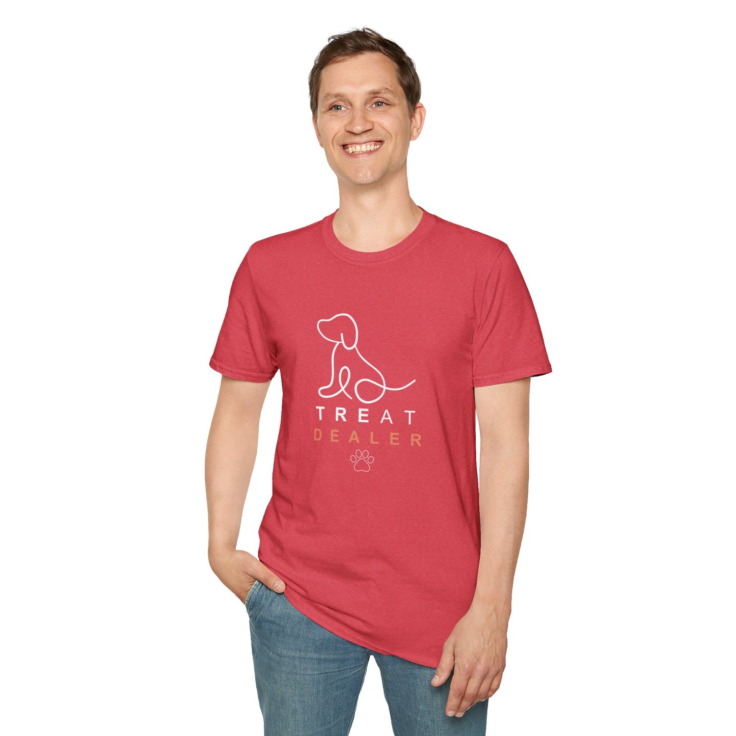 Treat Dealer Dog Lover's Unisex T-Shirt - 'Treat Dealer' Design, Pet Owner Gift, Cute Dog Apparel, Animal Lover Shirt, Dog Mom/Dad Tee, Casual Wear
