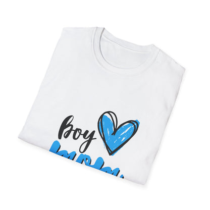 Boy Love Mom Unisex Softstyle T-Shirt | Perfect for Family Days and Celebrations