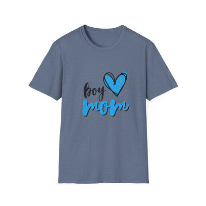 Boy Love Mom Unisex Softstyle T-Shirt | Perfect for Family Days and Celebrations