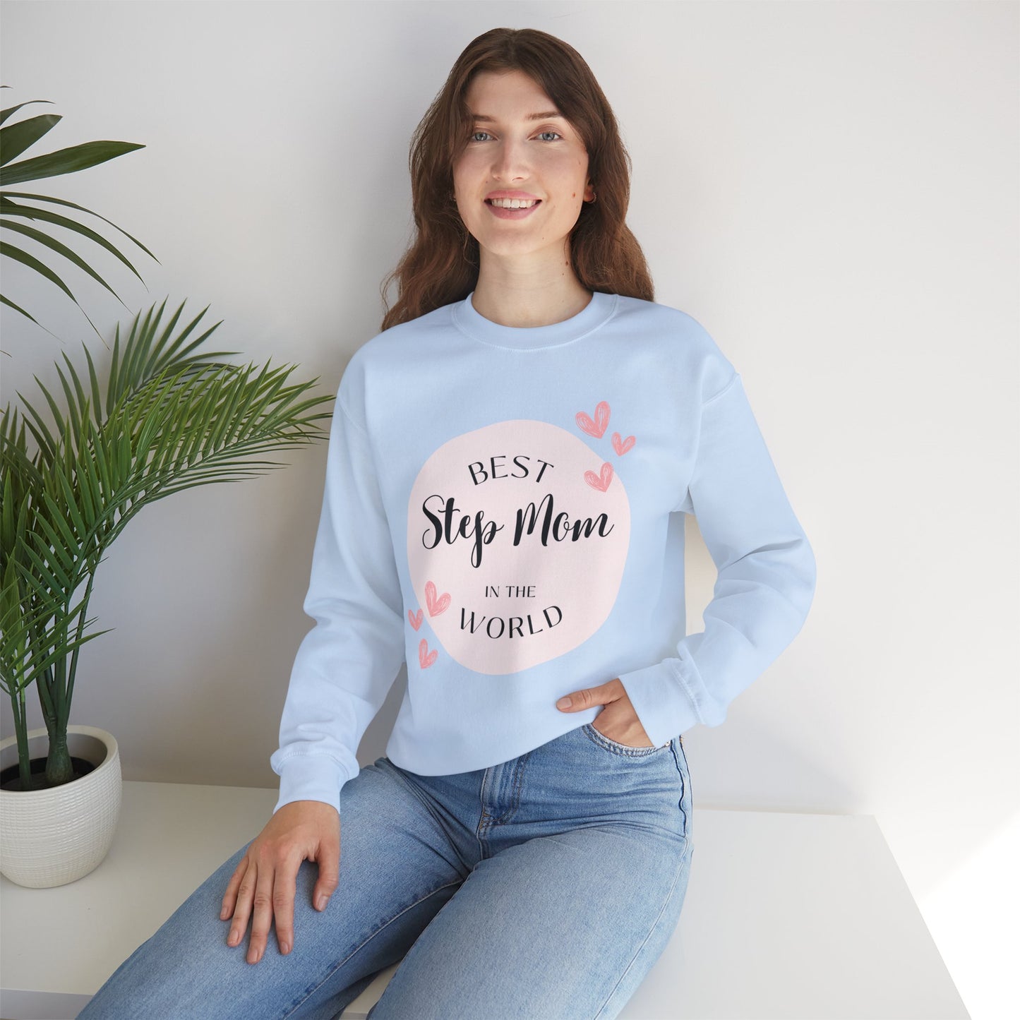 Best Step Mom Crewneck Sweatshirt – Cozy Gift for Step Moms
