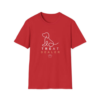 Treat Dealer Dog Lover's Unisex T-Shirt - 'Treat Dealer' Design, Pet Owner Gift, Cute Dog Apparel, Animal Lover Shirt, Dog Mom/Dad Tee, Casual Wear