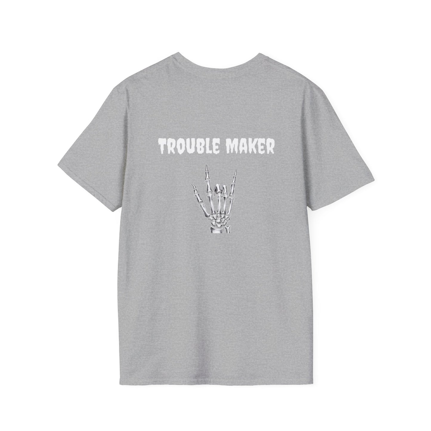Trouble Maker Skeleton Hands Unisex Softstyle T-Shirt | Graphic Tee for Music Lovers, Gift for Concert Goers, Casual Wear, Halloween Top, [...]