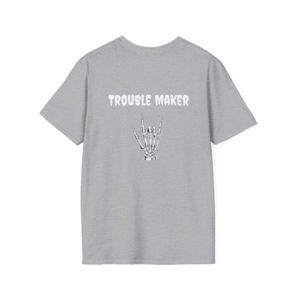 Trouble Maker Skeleton Hands Unisex Softstyle T-Shirt | Graphic Tee for Music Lovers, Gift for Concert Goers, Casual Wear, Halloween Top, [...]