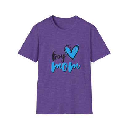 Boy Love Mom Unisex Softstyle T-Shirt | Perfect for Family Days and Celebrations
