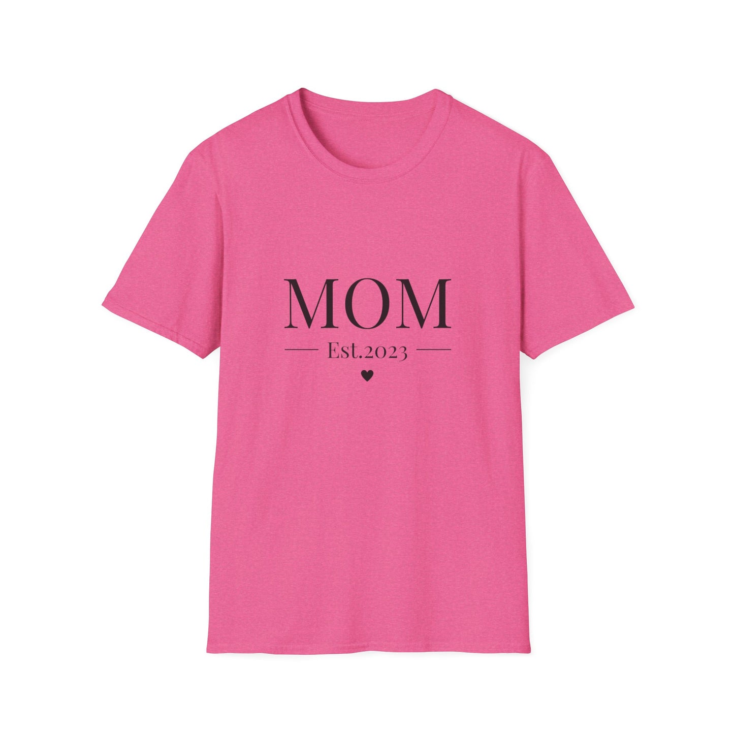 Mom Est. 2023 Unisex T-Shirt - Softstyle Tee for New Moms