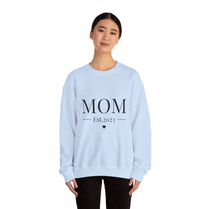 Mom Est. 2023 Crewneck Sweatshirt - Perfect Gift for New Moms