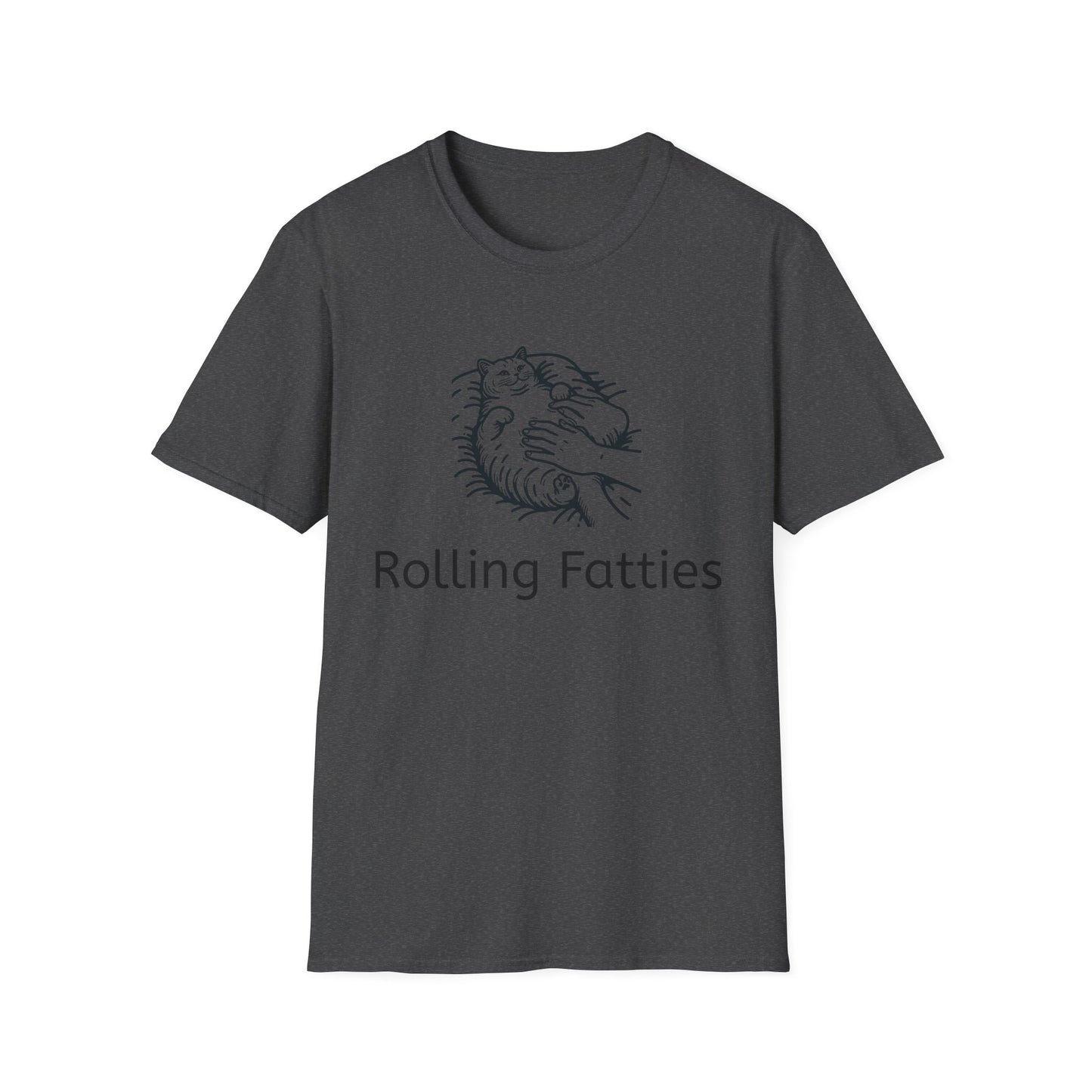 Rolling Fatties Unisex Softstyle T-Shirt, Funny Graphic Tee, Casual Wear, Gift for Hippies, Unique Gift, Birthday Apparel