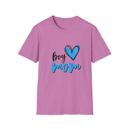 Boy Love Mom Unisex Softstyle T-Shirt | Perfect for Family Days and Celebrations