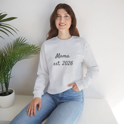 Unisex Mother's day Mama with Child Names Personalize Embroider Heavy Blend™ Crewneck Sweatshirt