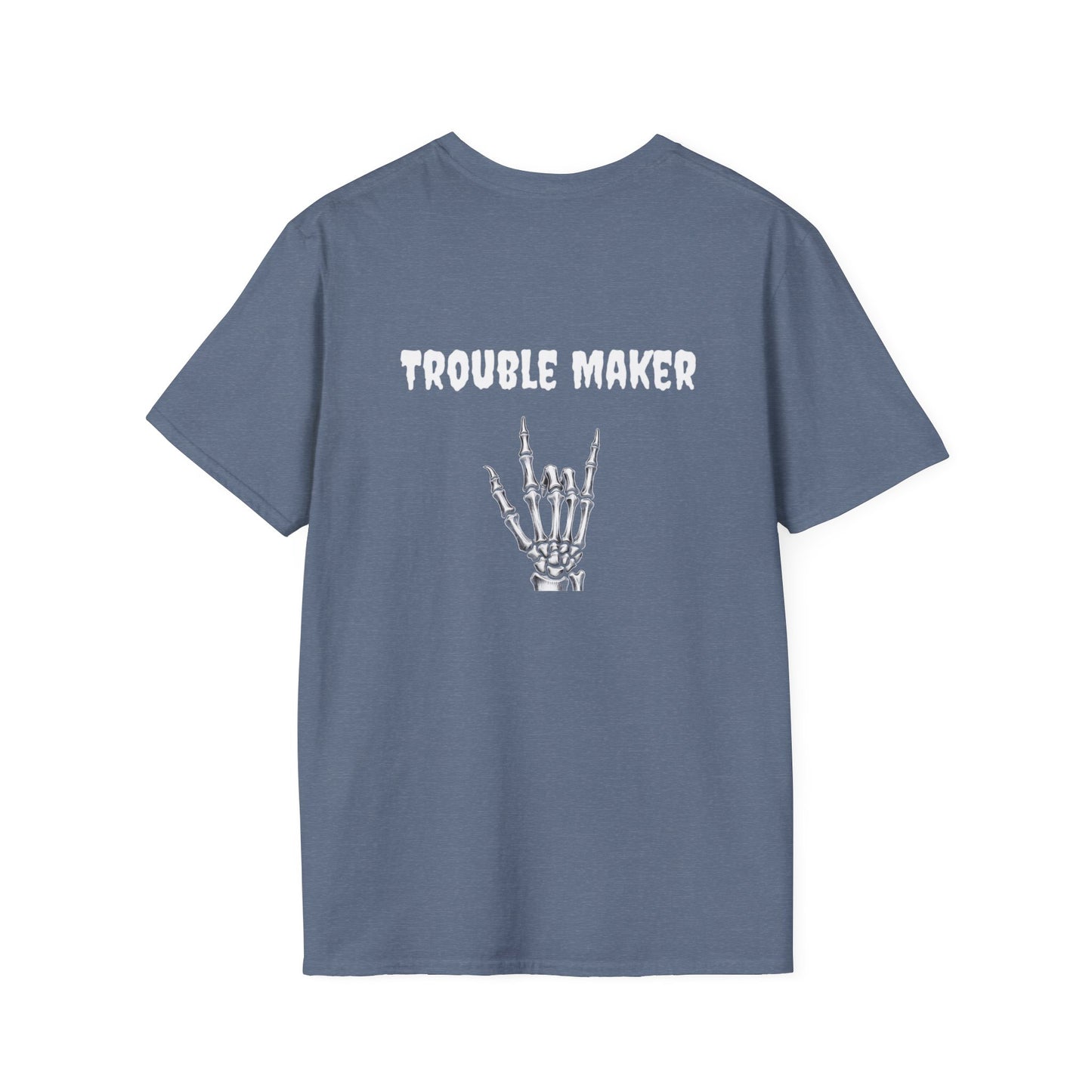 Trouble Maker Skeleton Hands Unisex Softstyle T-Shirt | Graphic Tee for Music Lovers, Gift for Concert Goers, Casual Wear, Halloween Top, [...]