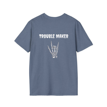 Trouble Maker Skeleton Hands Unisex Softstyle T-Shirt | Graphic Tee for Music Lovers, Gift for Concert Goers, Casual Wear, Halloween Top, [...]