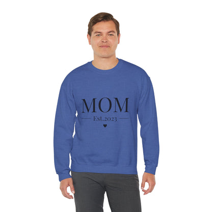 Mom Est. 2023 Crewneck Sweatshirt - Perfect Gift for New Moms