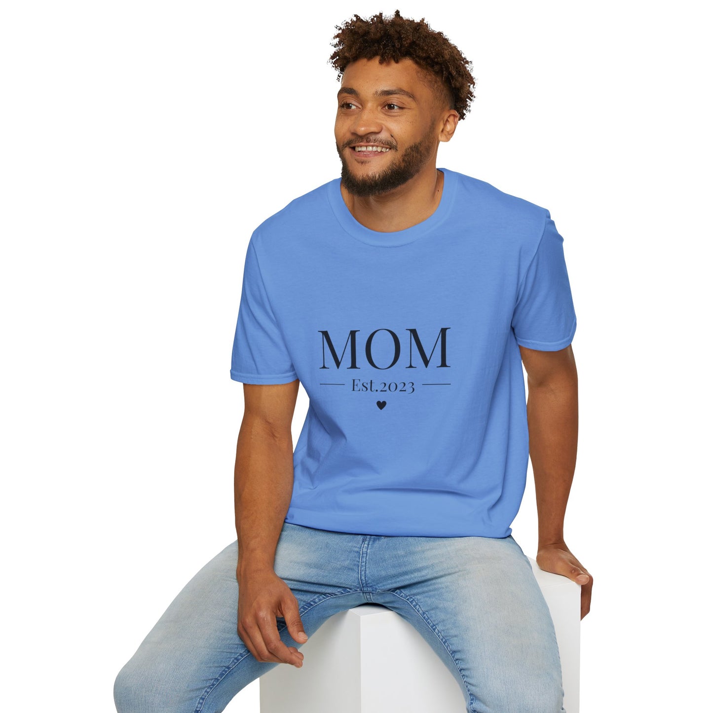 Mom Est. 2023 Unisex T-Shirt - Softstyle Tee for New Moms