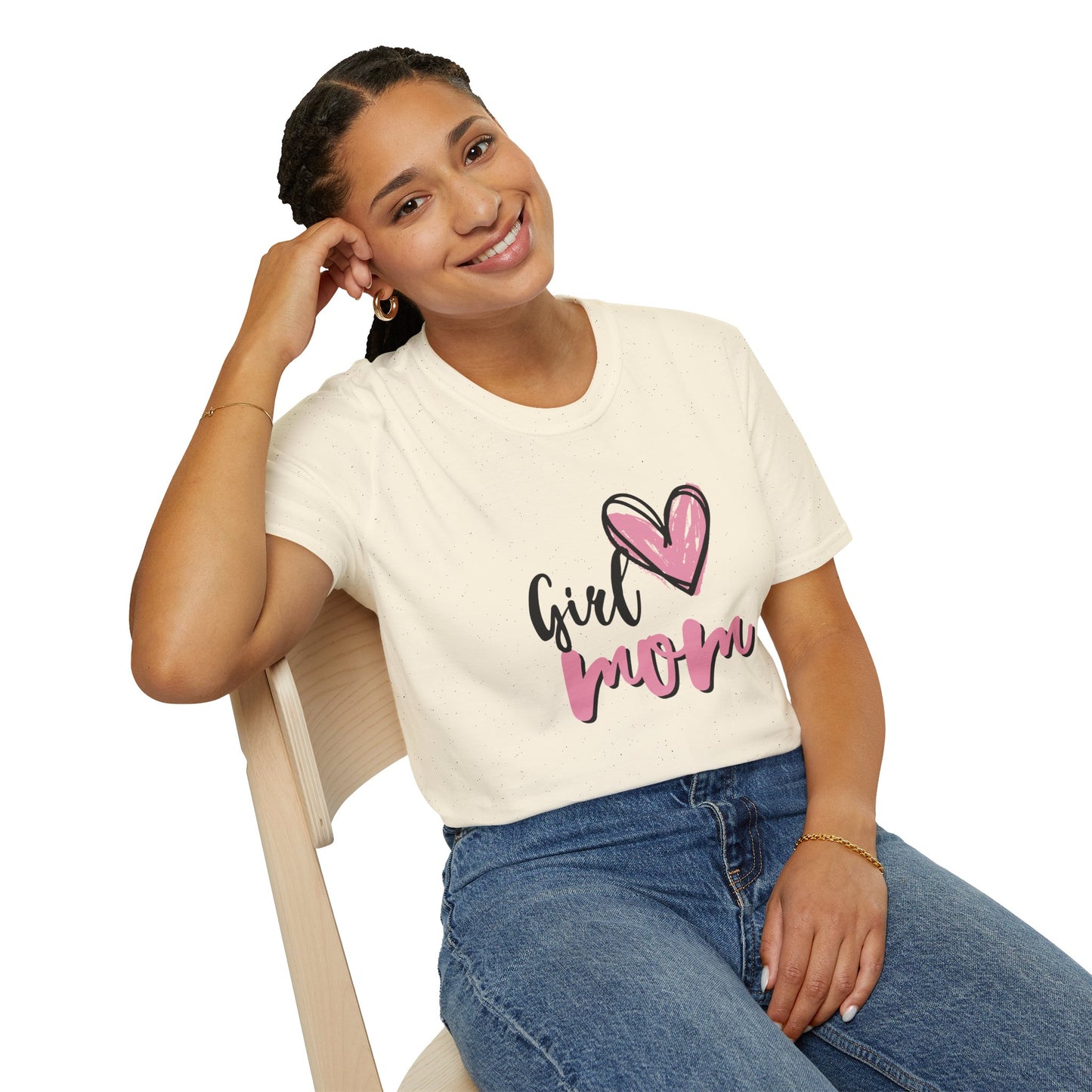 Girl Love Mom T-Shirt | Unisex Softstyle Tee for Mother's Day