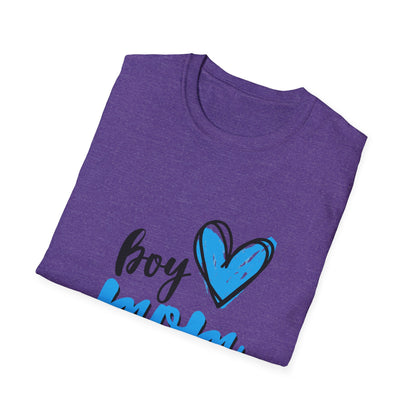 Boy Love Mom Unisex Softstyle T-Shirt | Perfect for Family Days and Celebrations