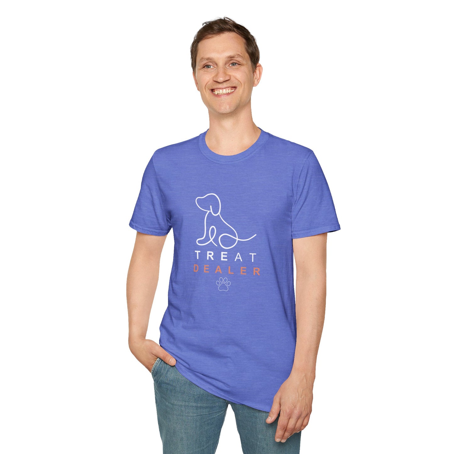 Treat Dealer Dog Lover's Unisex T-Shirt - 'Treat Dealer' Design, Pet Owner Gift, Cute Dog Apparel, Animal Lover Shirt, Dog Mom/Dad Tee, Casual Wear